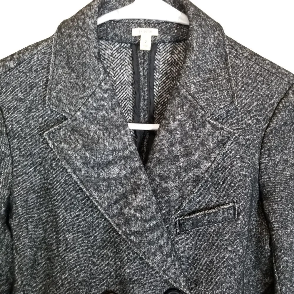 J. Crew Womens Thandie Wool Blazer Sz 2 Career Corp Dark Academia Preppy Capsule - Picture 3 of 9